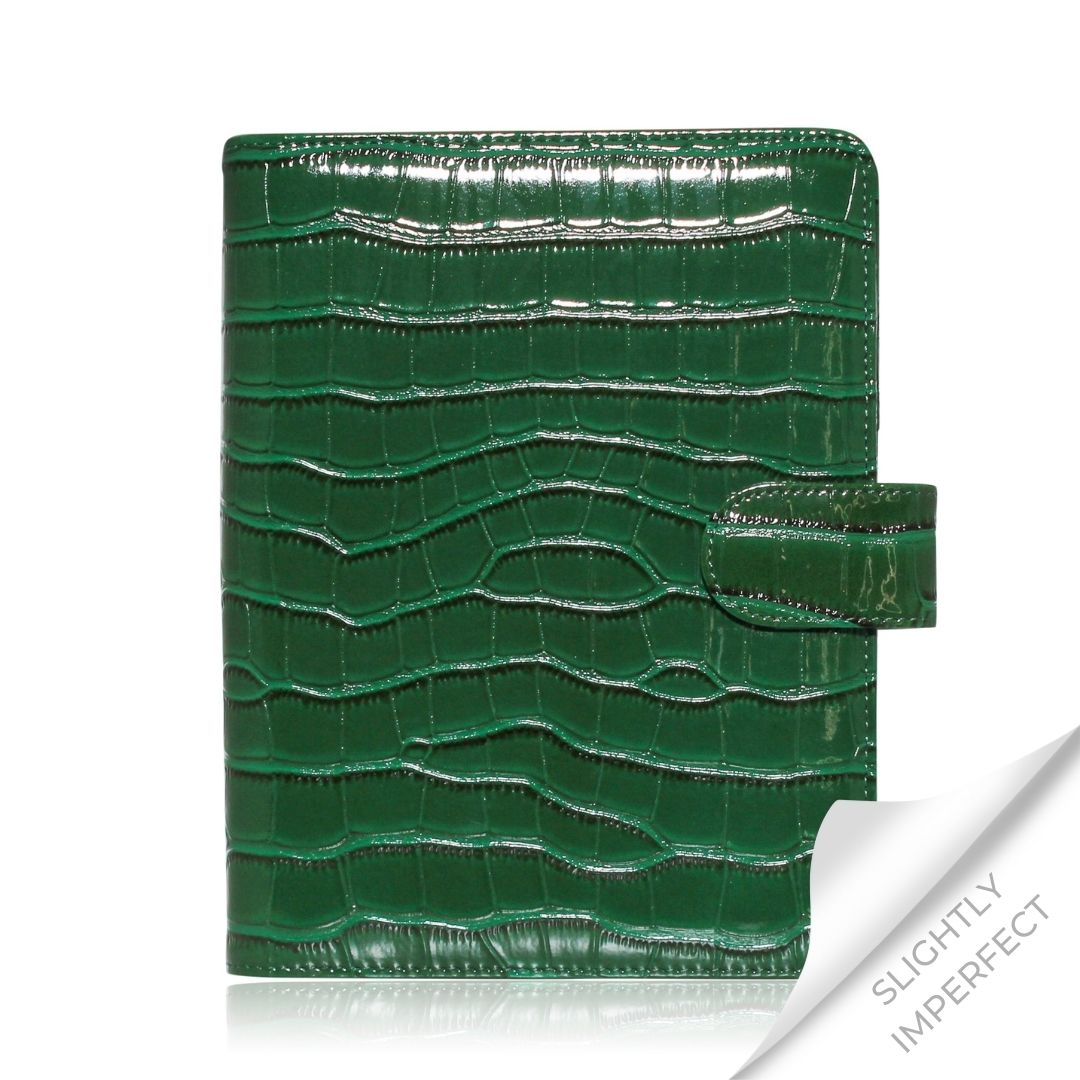 SLIGHTLY IMPERFECT | Croc A5 Planner Cover - Emerald Green