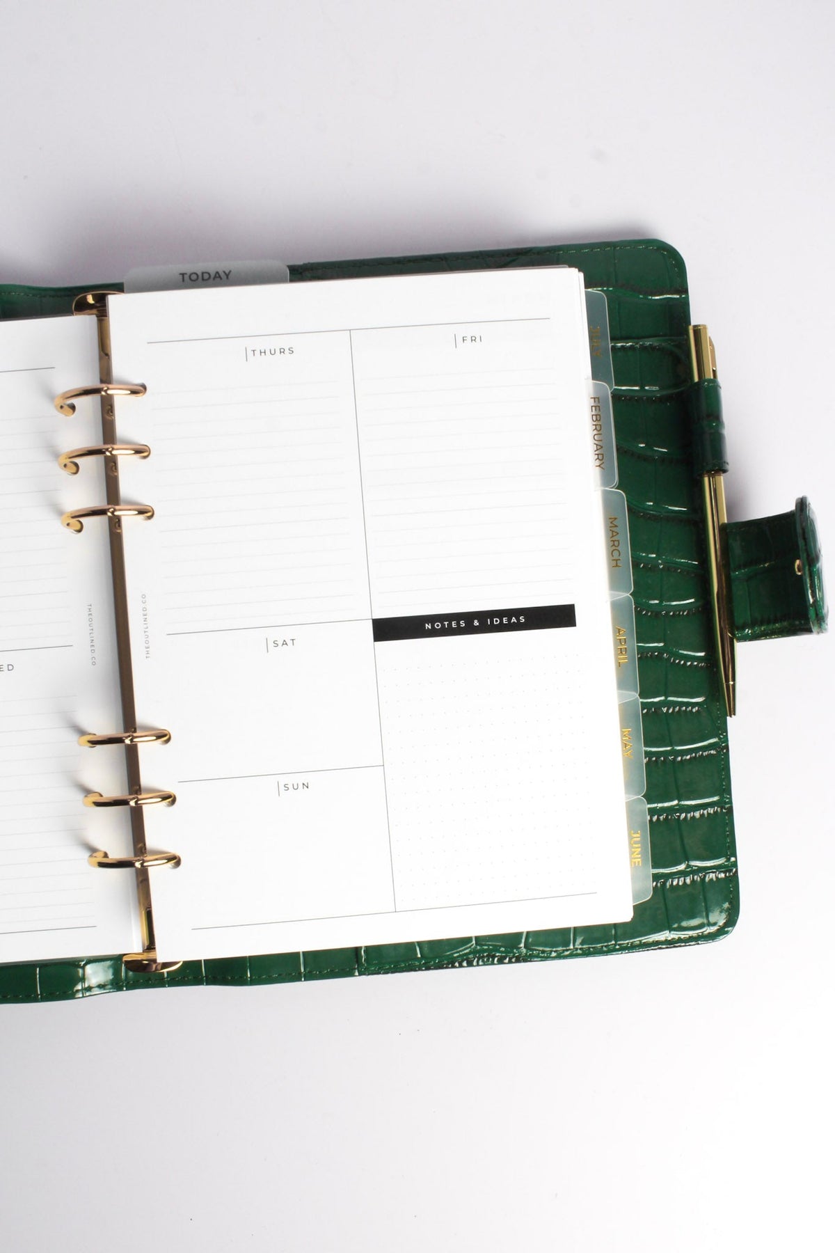 SLIGHTLY IMPERFECT | Croc A5 Planner Cover - Emerald Green