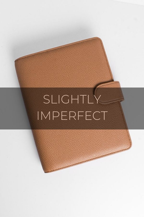 SLIGHTLY IMPERFECT | Pebbled Leather A5 Planner Cover - Latte