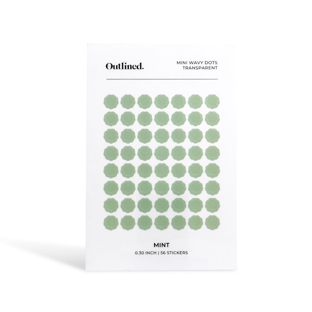 Transparent Wavy Dot Stickers – Outlined