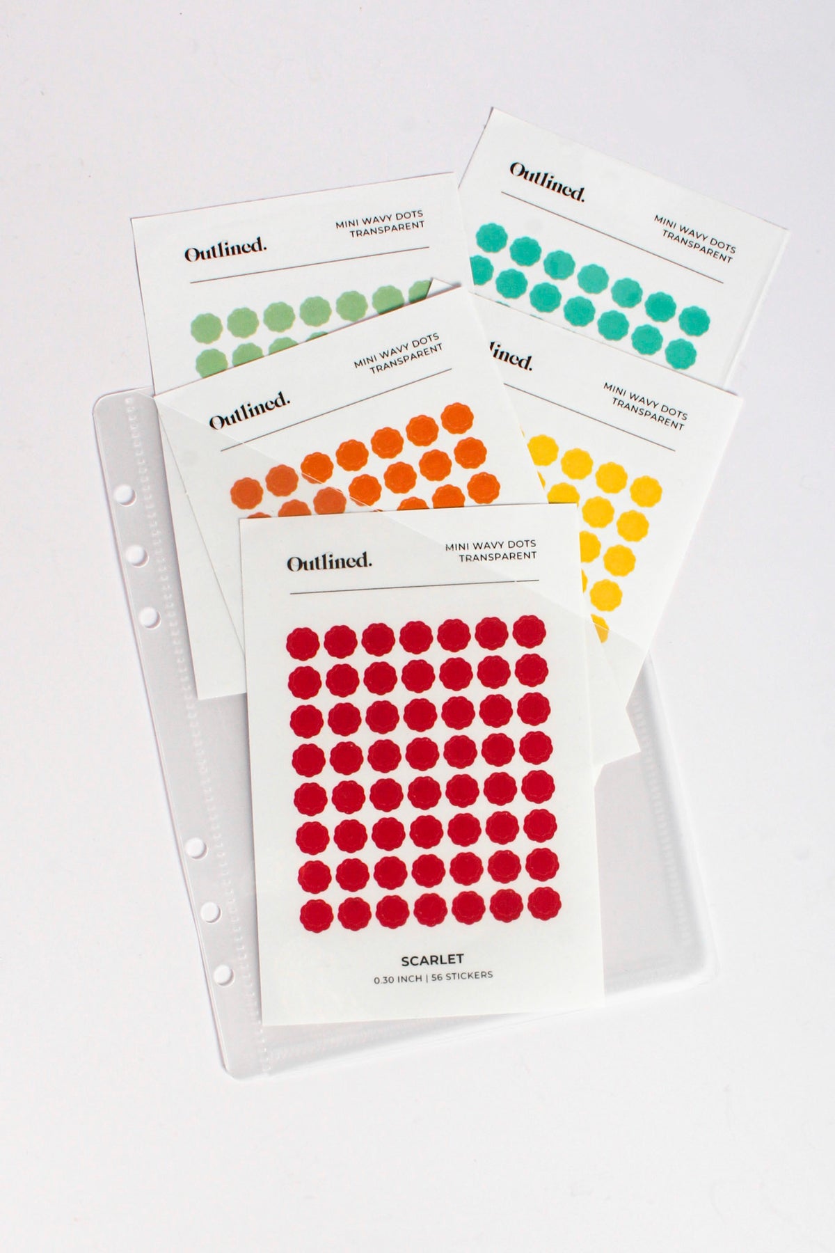 Transparent Wavy Dot Stickers - Multi Set