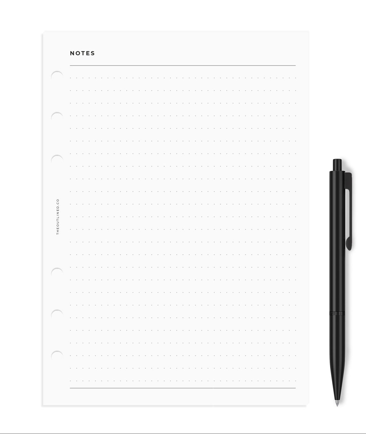 Dottder Notes Dotted Notes Page Inserts – Outlined