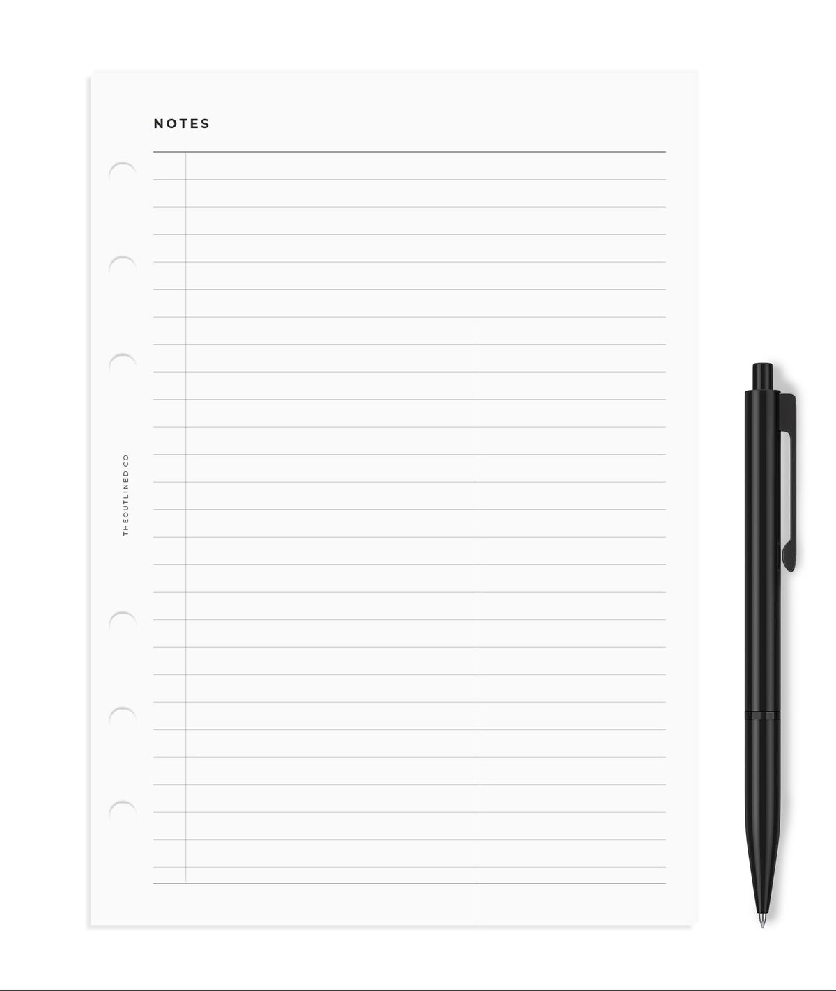 Dottder Notes Dotted Notes Page Inserts – Outlined