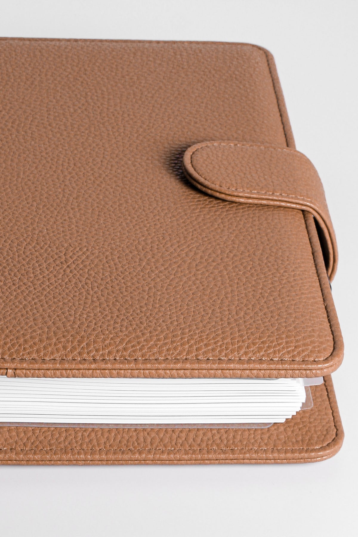 Pebbled Leather A5 Planner Cover - Latte