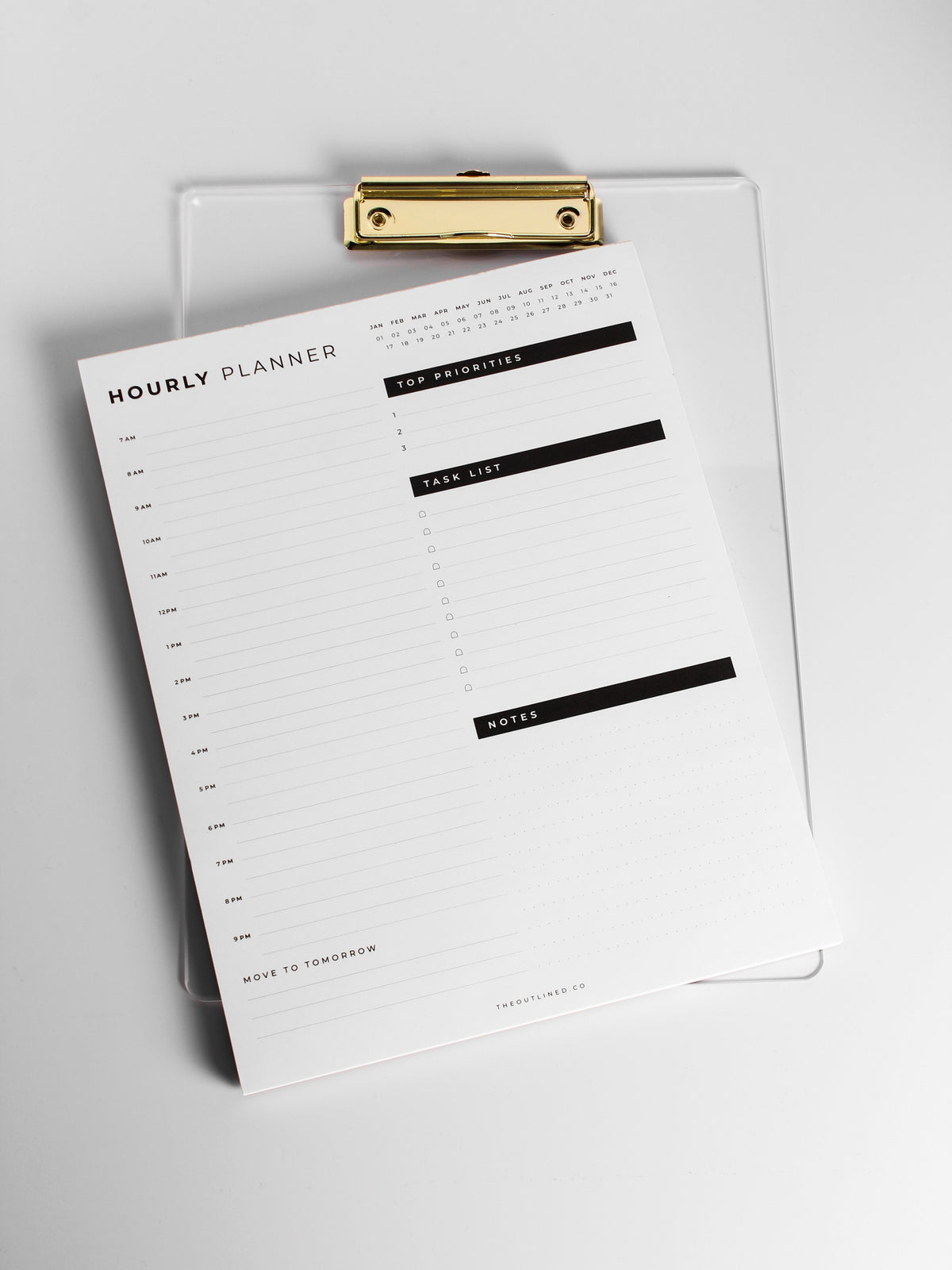 A4 Hourly Planner Pad