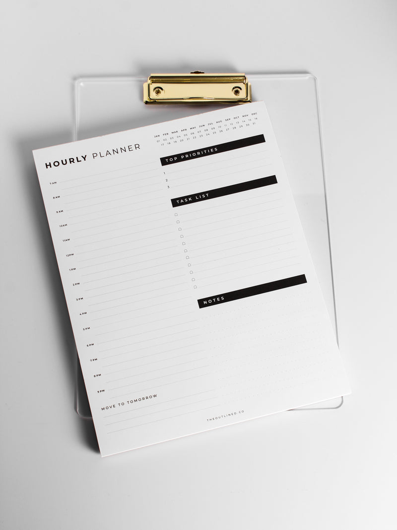 Hourly Planner Pad